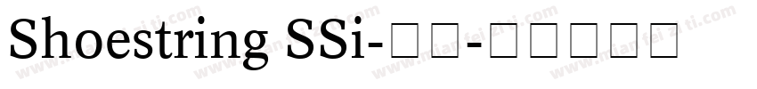 Shoestring SSi-常规字体转换